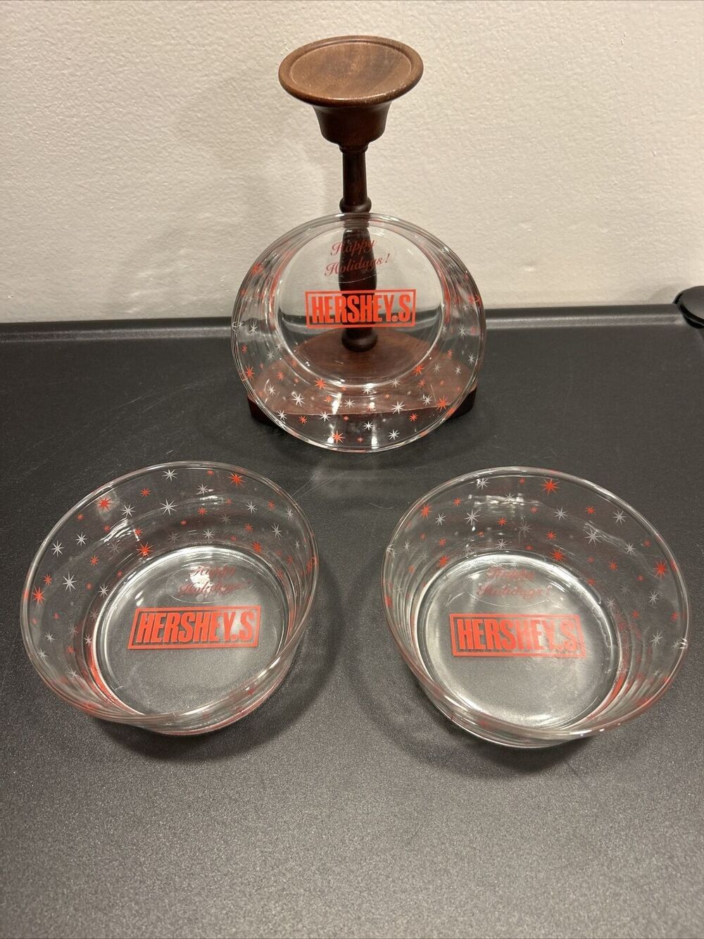 Hershey's Christmas Trio Bowls Holiday Dishes For Snacks Dipping Sauces Candy 3